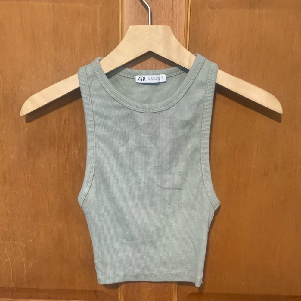 Zara Green Tank Top, Size Small